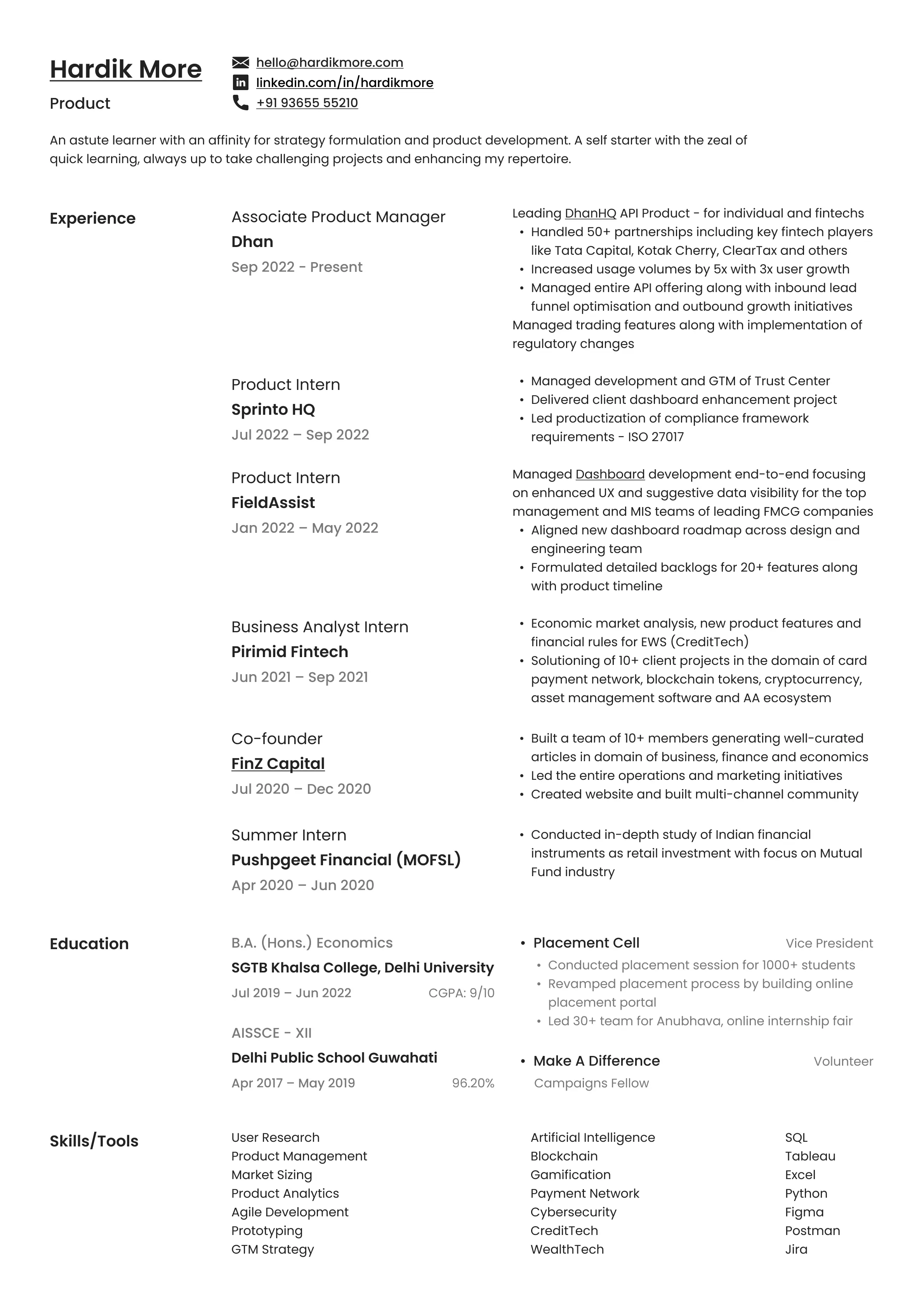 Resume - Hardik More